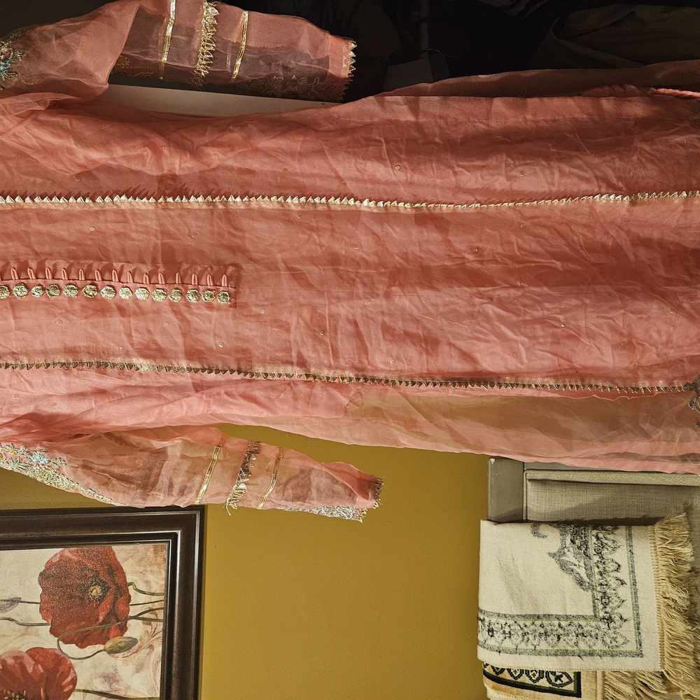 Elegant Pink Embroidered Dress